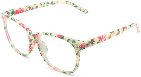 Glasses Queen 201581 Large Oversized Frame Horn Rimmed Clear Lens Glasses(Mixed A)