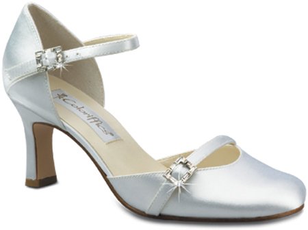 Wedding Shoes: Women's Coloriffics Tango Too - White Satin-Coloriffics Wedding Shoes-Coloriffics Wedding Shoes: Women's Coloriffics Tango Too - White Satin