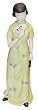 Oriental Figurine - Early 20th Century Chinese Lady Holding Dragon Fan, Hand Glazed