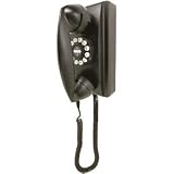 New High Quality CROSLEY RADIO CR55-BK CLASSIC WALL PHONE (BLACK) (TELEPHONES/CALLER IDS/ANS)
