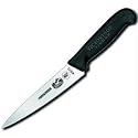Forschner / Victorinox Chef's Knife, 6 in Straight, 1 1/4 in Wide at Black Fibrox Handle Model 40570 (Replacement for 88570)