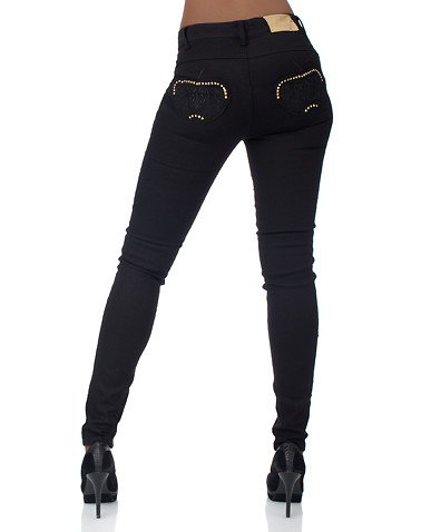 Apple Bottoms Skinny Leg Jean Black 15/16
