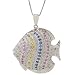 Sapphire and Diamond Fish Pendant