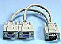 Euronetwork VGA splitter: 1x HD15 M to 2x HD15 F, 0.2m