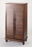 Review Leslie Dame  / Leslie Dame Wood Mission Style Audio Video Storage Cabinet with louvered doors - Merlot CD-612VM