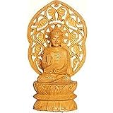 ShalinCraft God Buddha Sculptures Wood Working Handcrafted Indian Arts Crafts Artifacts 8.5