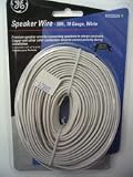 GE 22624 18 Gauge Speaker Wire (White, 50 Feet)
