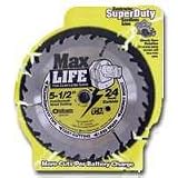 Oldham 550C424 Max Life 5-1/2-Inch 24 Tooth ATB Cordless Saw Blade with 5/8-Inch Arbor
