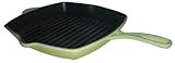 IMAGE OF Le Creuset Enameled Cast-Iron 10-1/4-Inch Square Skillet Grill, Kiwi