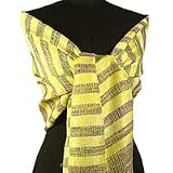 Silk shawl, 'Textured Paths' (yellow and violet)
