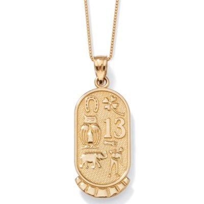 14k Gold Good Luck Pendant