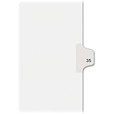 Avery Legal Dividers, Premium Individual Tab Titles, Letter Size, Side Tabs, #35, Pack of 25 (01035)
