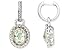 3 1/4 Carat Green Amethyst and Diamond 14K Yellow Gold and Sterling Silver Earrings