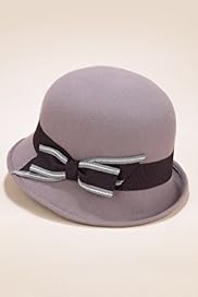 Pure Wool Contrast Ribbon Cloche Hat