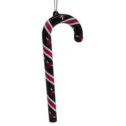 Chicago Bulls NBA Candy Cane Ornament Set of 6