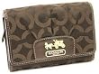 Coach Brown Signature Madison Art Compact Clutch Handbag 41984