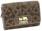 Coach Brown Signature Madison Art Compact Clutch Handbag 41984
