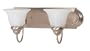 Nuvo Lighting 60/3208 Ballerina Vanity Light with Alabaster Glass, Brushed Nickel, 18-Inch 2-Light