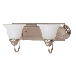 Nuvo Lighting 60 3208 Ballerina Vanity Light with Alabaster Glass, Brushed Nickel, 18-Inch... by Nuvo