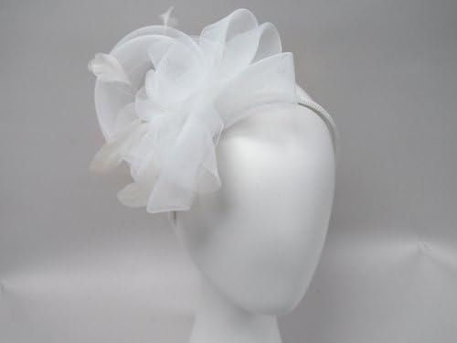 Fascinators Cocktail Hat - 5604h (White/White)