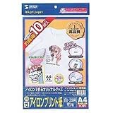 SANWA SUPPLY JP-TPR4-10 アイロン転写紙(白布用/10枚入)