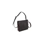 Derek Alexander Leather Function Front Organizer Shoulder Bag - Black and Brandy