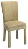Traditional Parsons Dining Chair/Chairs in Textured Grey Fabric (Set of 2)