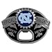 Official Tailgater Belt Buckle. Bottle Opener really works. This Buckle is made from hand poured metal then carefully hand finished with domed logo inset. Buckle is approx 3.25 inches across.