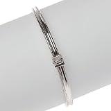 14K White Gold Bangle