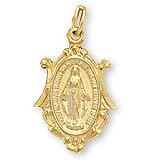 14K Gold Filled Miraculous Medal and 18-inch Chain