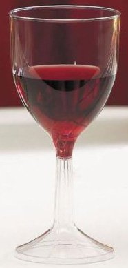 Plastic Wine 6oz Glasses 1 Piece Design Classicware 10 per Pack