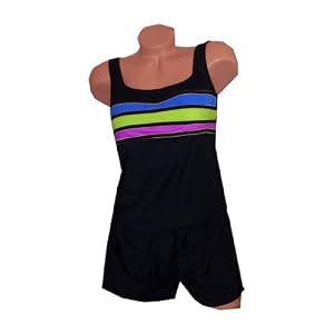 Longitude Swimwear Hip Hider Banded Stripe 2 Piece Shortini Style Jogger Swimsuit by var goTwisterProductImageStrings = new Object();goTwisterProductImageStrings['prodImageNotAvailTextNoColor'] = 