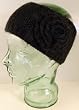 Free Authority Women's Black Knit with Flower Hat