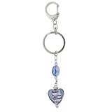 Murano Glass Light Blue Keychain