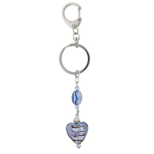 Childrens Toyshop  Jewelry : Murano Glass Light Blue Keychain