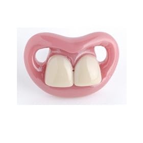 Billy Bob Two Front Teeth Baby Pacifier, Pink Lips