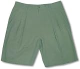 Review   / Men's Hawaiian Silk-Cotton Shorts in Green, Black, Slate Blue and Khaki