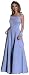 Plus Size Classic Spaghetti Straps Long A Line Prom/ Bridesmaid/ Evening Dress w/Back Ruffle Tails + Scarf