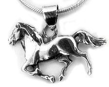 Horses Sterling Silver Running HORSE Pony Charm Pendant