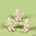 Lot of 24 Mini Caucasian Plastic Babies for Baby Shower