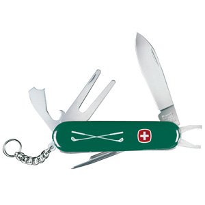 NEW+WENGER GOLF PROTM FOREST GREEN SWISS ARMY KNIFE