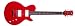 Luna Pandora Single Cutaway Acoustic Guitar, Crimson