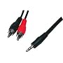 3.5mm Stereo Plug to 2 x Phono Plugs 5M