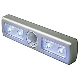 Flipo SEN-RTLITE-SL Motion-Activated Stick Anywhere Light - Silver Retangular