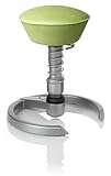 SWOPPER CLASSIC 3D-Aktiv-Bürostuhl Hocker Sitzpolster Normal, Farbe pistacchio, Fussring mit Metallgleiter, Feder MEDIUM, Basis Titan, Federfarbe wie Basis (SWOP22T)