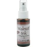 Tsukineko 2 Fluid Ounce Walnut Ink Antiquing Solution, Walnut