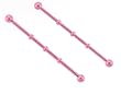 Pink Anodized Stainless Steel Industrial - 14 Gauge - 1.875 Inches Length - Sold as a Pair