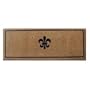 Black Fleur Di Lys Design Thick Coir Doormat
