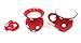 ACK Ceramic Cream and Sugar Set (Red Polka Dot)