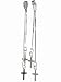 Italian Sterling Silver Dangle Cross Polished Earrings
